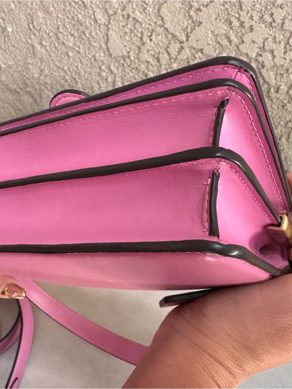 ๐ Coach Fuchsia Pink Leather Small Tabby 20- Gold C-Clasp. Like ๐ - Picture 5 of 13
